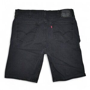 Levi's 505 Men’s Size 38 Jean Shorts Stretch Denim Jorts Solid Faded Black GUC